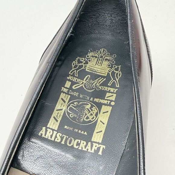 Johnston & Murphy Aristocrat Loafers Mens 10 C / A Burgundy Leather Tassels USA main image 8